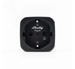 Shelly Plug M Gen3, zásuvka s měřením spotřeby, WiFi, černá