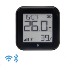 Shelly Gen3 H&T, batériový snímač teploty a vlhkosti s displejom, WiFi, čierny