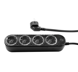 Shelly Powerstrip 4, 4zásuvka s měřením spotřeby, WiFi, černá