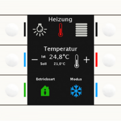 KNX ovladač Smart 86 s barevným displejem, plast, bílá