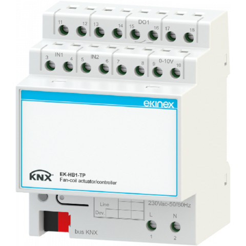 Modul pre riadenie fancoilu – on/off hlavice a 0–10V ventilátor