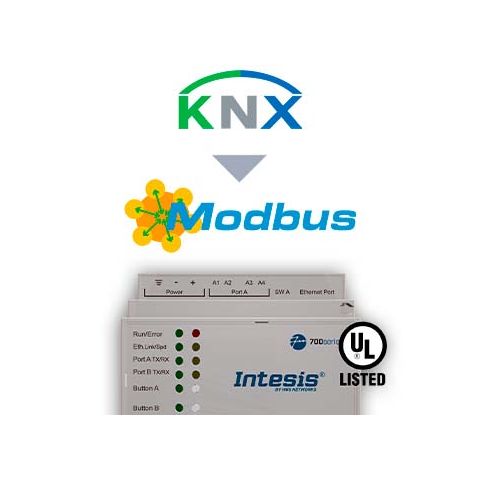 Brána KNX TP na Modbus TCP a RTU server - 100 bodov