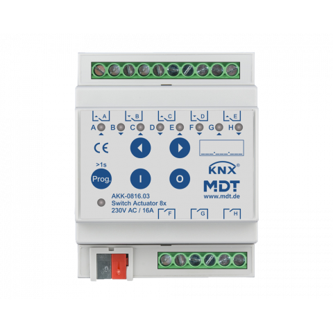 Spínací aktor 8násobný, 4M, 16A, 70µ, 10ECG, 230VAC, kompaktní