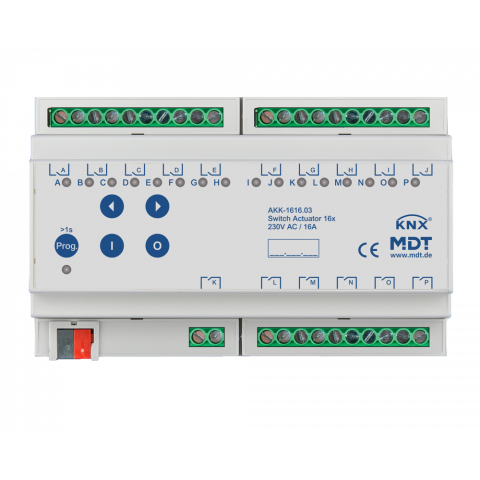 Spínací aktor 16násobný, 8M, 16A, 70µ, 10ECG, 230VAC, kompaktní