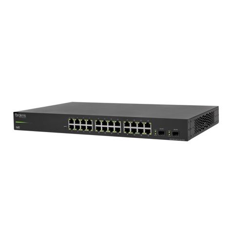 Spravovatelný L2 PoE přepínač, Gigabit, 24 + 2 přední porty