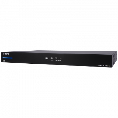 Manažovateľný L3 PoE Switch série 620 s OvrC, 8 portov dozadu