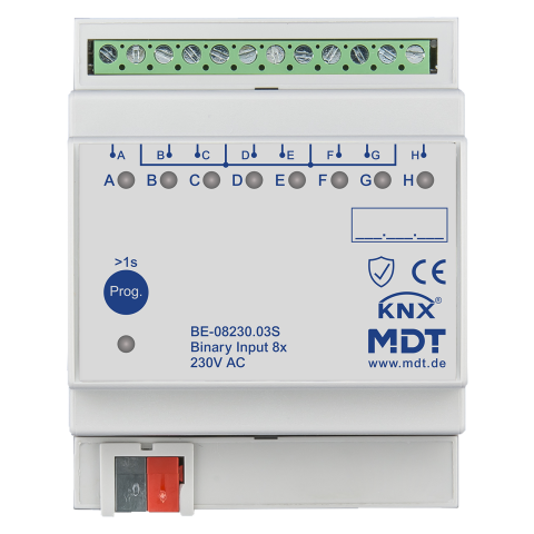 Binární vstupy 8násobné, 4M, vstupy 230 V, KNX Secure