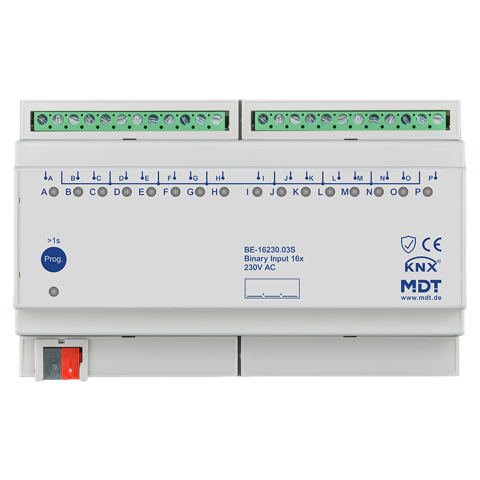 Binární vstupy 16násobné, 8M, vstupy 230 V, KNX Secure
