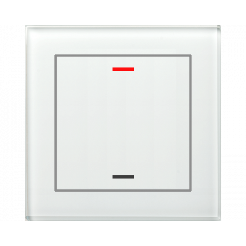 Sklenené KNX 2tlačidlo, RGBW LED, biela
