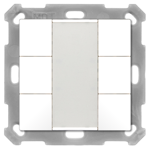 KNX 6tlačidlo, lesklá biela