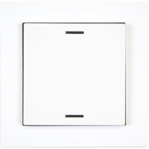 KNX 2tlačidlo 55x55 mm, RGBW LED, biela, meranie teploty