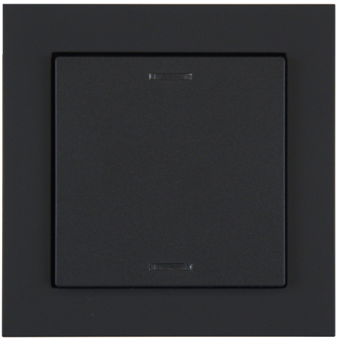 KNX 2tlačidlo 55x55 mm, RGBW LED, matná čierna, meranie teploty
