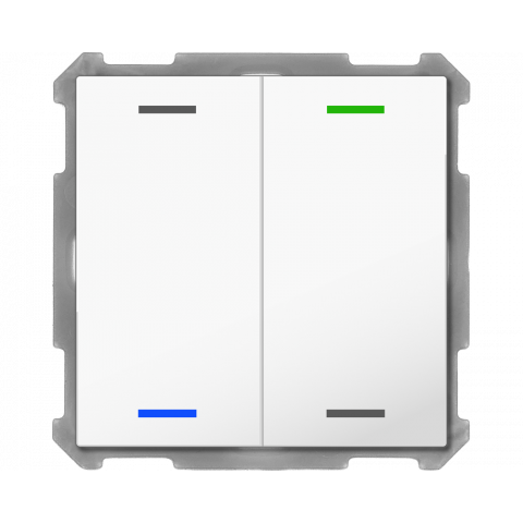 KNX 4tlačidlo 63x63 mm, RGBW LED, biele