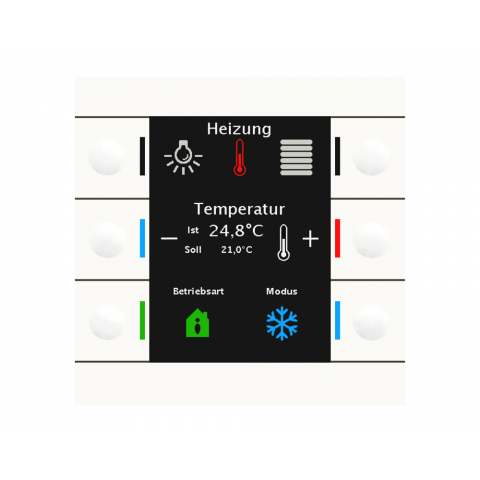KNX ovládač Smart 86 s farebným displejom, plast, biely