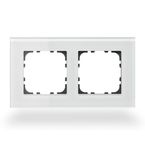 MDT skleněný rámeček 2násobný, 55x55 mm, bílý