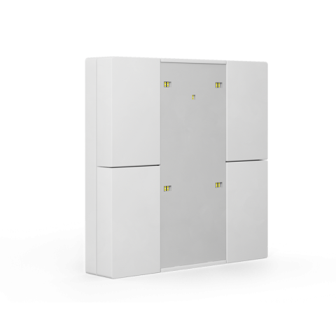 KNX 4tlačidlo Plus, meranie teploty, lesklá biela