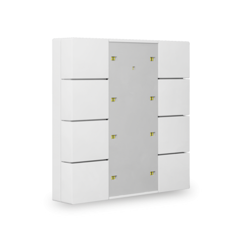 KNX 8tlačidlo Plus, meranie teploty, matná biela