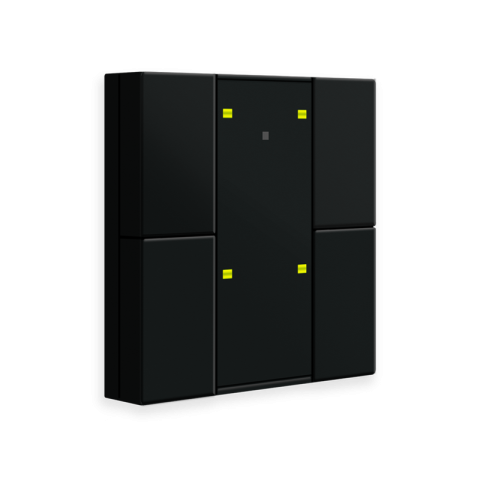 KNX 4tlačítko Plus, měření teploty, matná černá