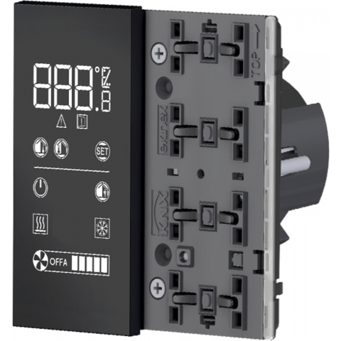 Termostat ER2, meranie teploty, indikačná LED modrá/zelená, verzia NF, biela