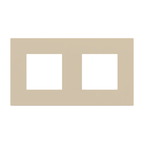 Deep obdĺžniková dvojnásobná doska, otvor 45x45 + 45x45 mm, Beige Luxor