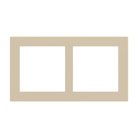 Deep dvojitý fenix rámik, otvory 60x60 mm, prevedenie Beige Luxor
