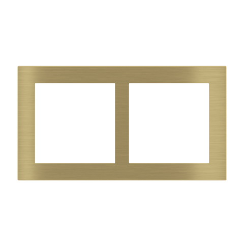 Rectangular Plate Deep (FF/71/20Venti) (87x158) 2 windows (60x60)+(60x60) Metal Brass 26