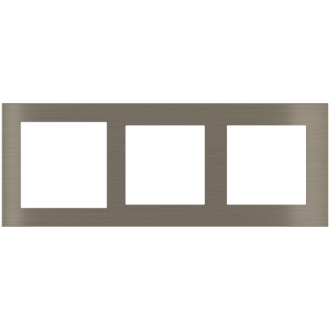 Deep 3násobný rámik, otvory (60x60 | 55x55 | 55x55), prevedenie Nickel (GBR)