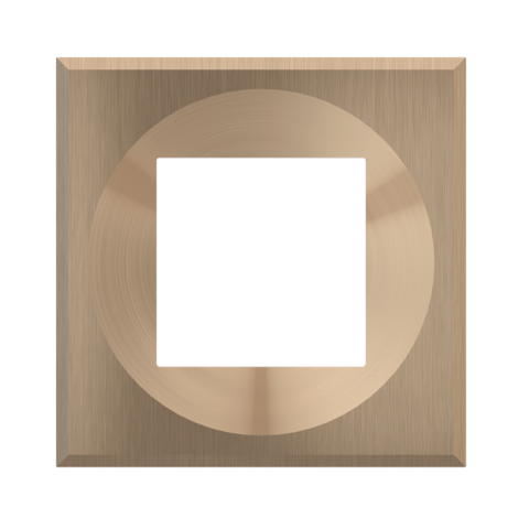 Square magnetic plate (45x45 mm window) ERA serie Metal Warm Brass