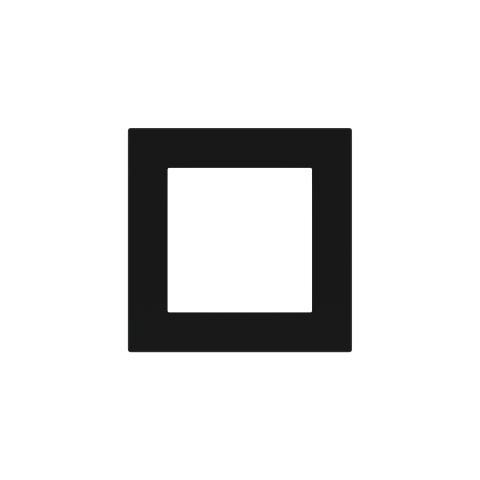 Deep plastový rámik, otvor 55x55 mm, farba Intense Black (GAE)