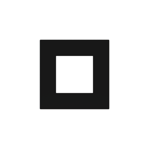 Deep štvorcová doska, otvor 45x45 mm, Intense Black(RAL 9005)
