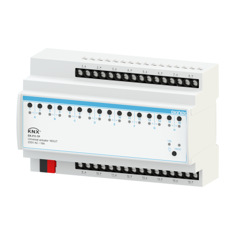 KNX univerzální aktor řady AEVO, 16 výstupů, 8M