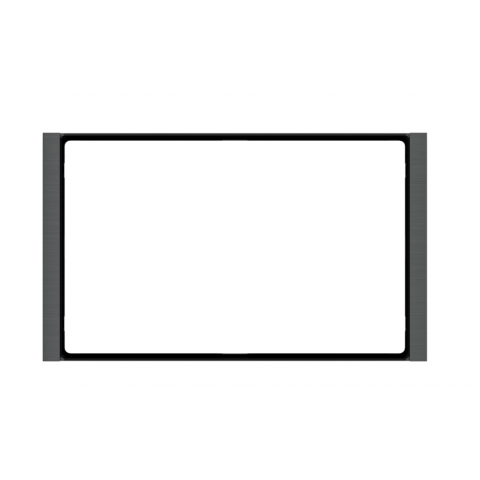Obdĺžnikový kovový rámik Flank, karbón (GBU)