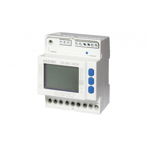 Three-phase 6A counter insertion through  TA on 3/4-wire lines - program CT - Certif. MID