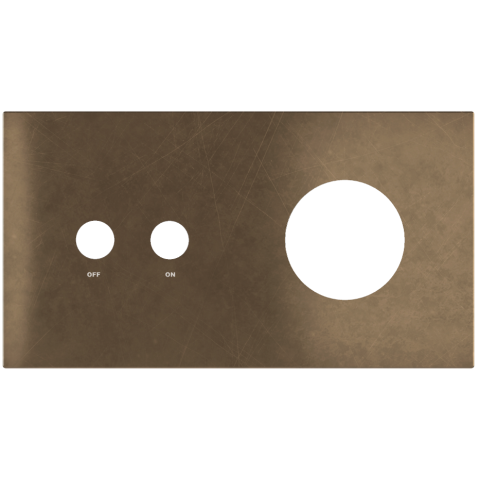 Magnetic plate 2-fold for 2-rocker push button + Schuko, French, Israeli power socket Proxima series