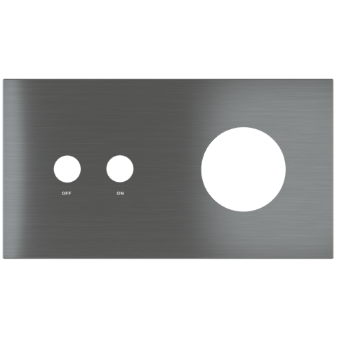 Magnetic plate 2-fold for 2-rocker push button + Schuko, French, Israeli power socket Proxima series