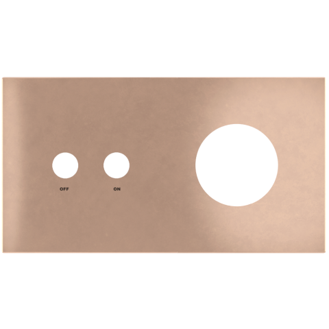 Magnetic plate 2-fold for 2-rocker push button + Schuko, French, Israeli power socket Proxima series