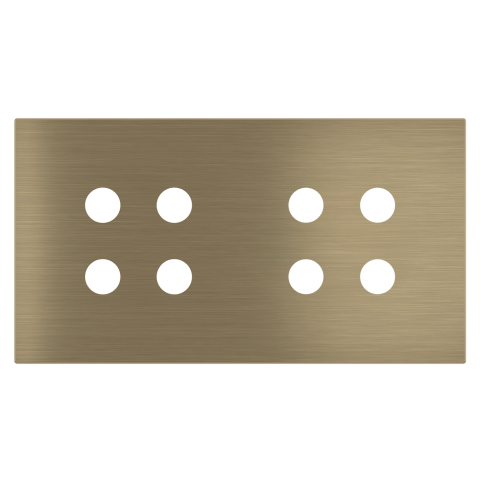 Magnetic plate 2-fold for 4-rocker push buttons Proxima series Metal Antique Brass