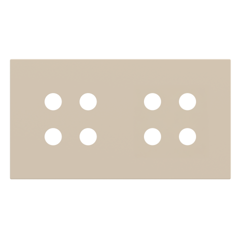 Magnetic plate 2-fold for 4-rocker push buttons Proxima series Metal Beige Luxor
