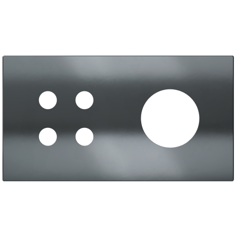 Magnetic plate 2-fold for 4-rocker push button + power socket Schuko, French, Israeli Proxima series