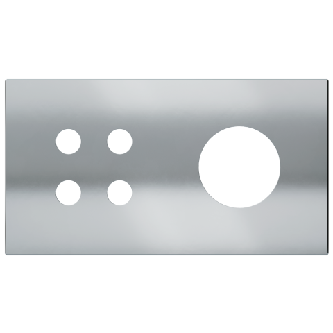 Magnetic plate 2-fold for 4-rocker push button + power socket Schuko, French, Israeli Proxima series