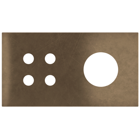 Magnetic plate 2-fold for 4-rocker push button + power socket Schuko, French, Israeli Proxima series