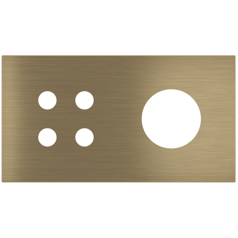 Magnetic plate 2-fold for 4-rocker push button + power socket Schuko, French, Israeli Proxima series