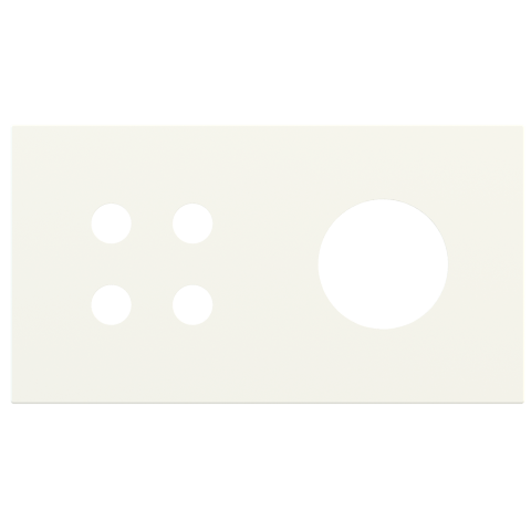 Magnetic plate 2-fold for 4-rocker push button + power socket Schuko, French, Israeli Proxima series