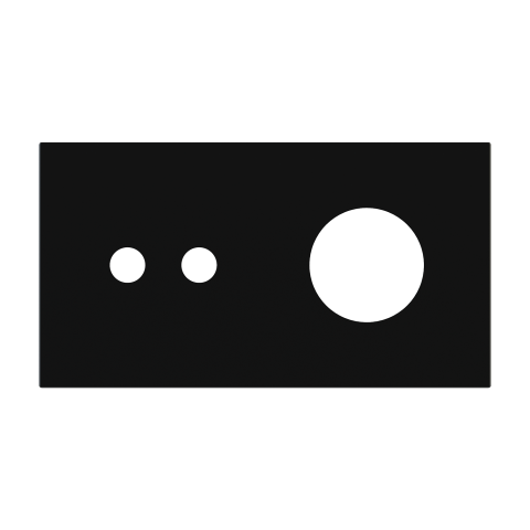 Magnetic plate 2-fold for 2-rocker push button + power socket Schuko, French, Israeli Proxima series