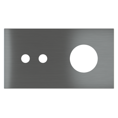 Magnetic plate 2-fold for 2-rocker push button + power socket Schuko, French, Israeli Proxima series