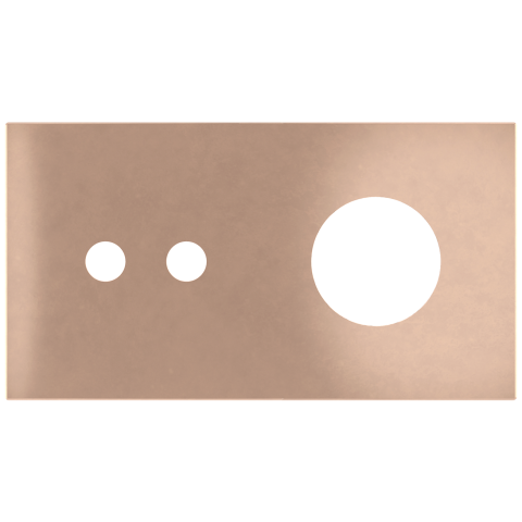 Magnetic plate 2-fold for 2-rocker push button + power socket Schuko, French, Israeli Proxima series