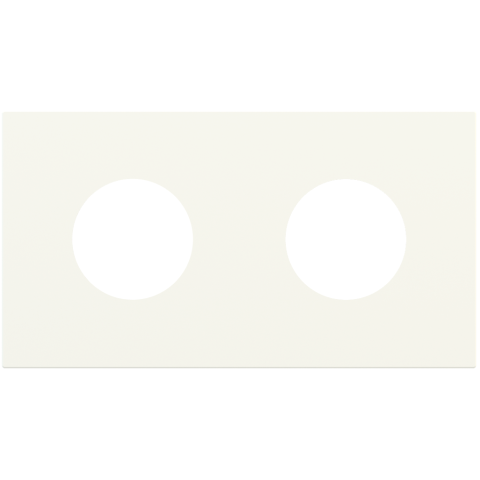 Magnetic plate 2-fold for two French electrical sockets Proxima series Metal Warm White