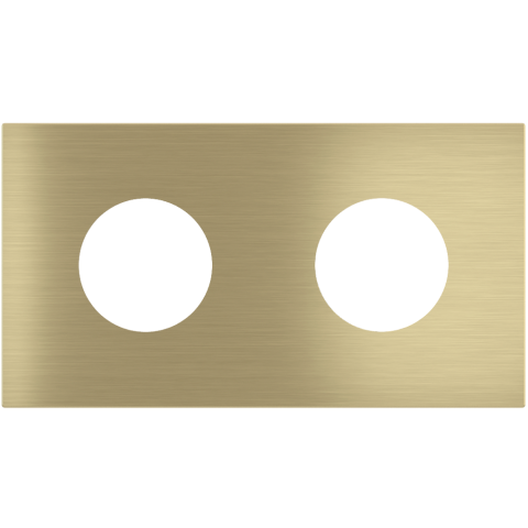 Magnetic plate 2-fold for two French electrical sockets Proxima series Metal Brass