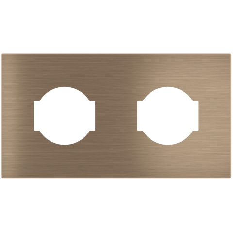 Magnetic plate 2-fold for two IT UNEL electrical sockets Proxima series Metal Dark Chocolate