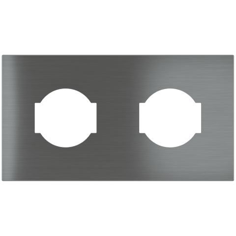 Magnetic plate 2-fold for two IT UNEL electrical sockets Proxima series Metal Quantum Carbon